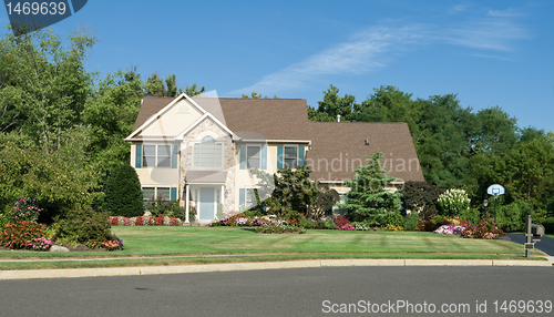Image of Georgian Style Single Family House in Suburbs Philadelphia, PA, 