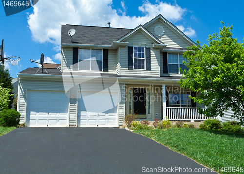 Image of Vinyl Siding Single Family House Home Suburban MD