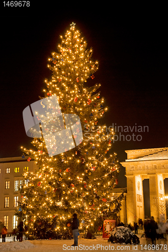 Image of christmas tree brandenburger tor