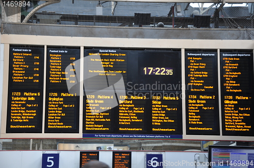 Image of Train Schedule at London