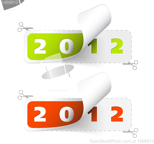 Image of Vector 2011 / 2012 new year stickers