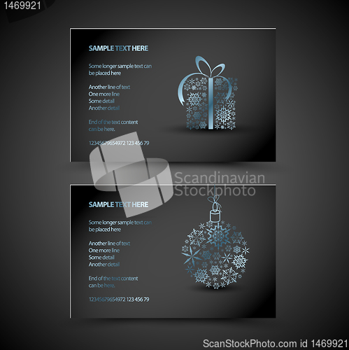 Image of Set of vector christmas / New Year cards