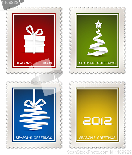 Image of Collection of modern vector postage stamps