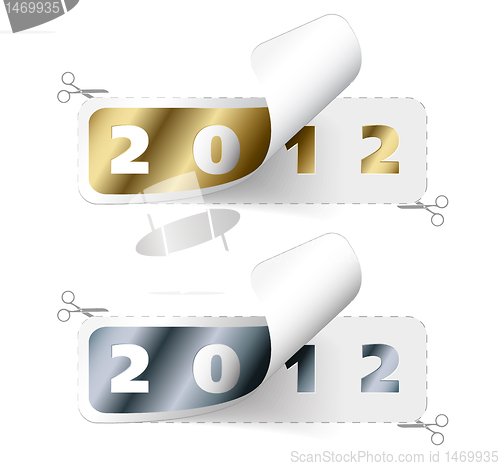 Image of Vector 2011 / 2012 new year stickers