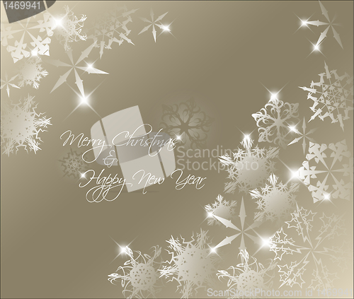 Image of Vector golden abstract Christmas background 