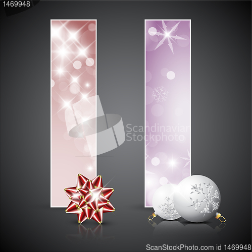 Image of Set of vector christmas cards or banners