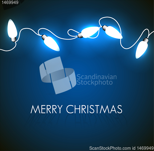Image of Vector Christmas background with white lights