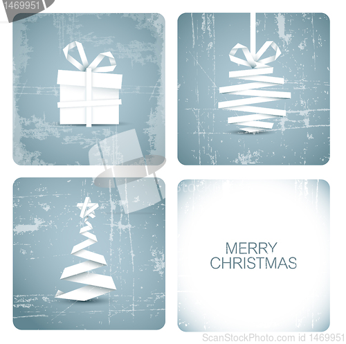 Image of Simple vector grunge christmas card