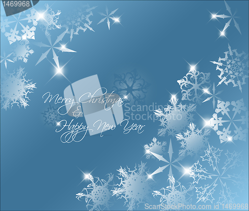 Image of Vector blue abstract Christmas background 