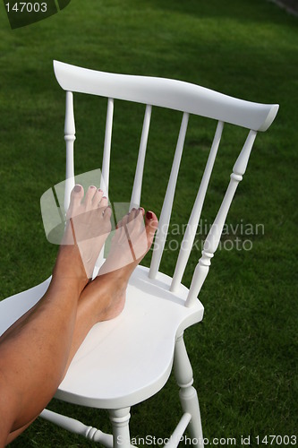 Image of Legs on chair