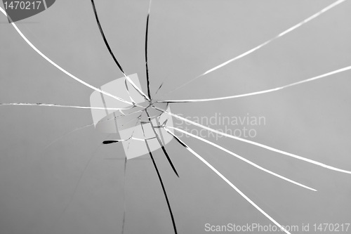 Image of Broken and Shattered Glass Pane