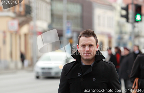 Image of Businessman in a city