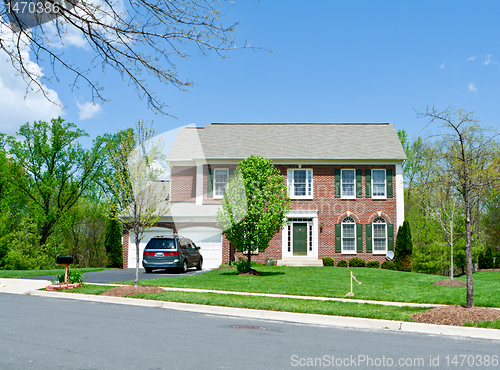 Image of Front Brick Single Family House Suburban MD