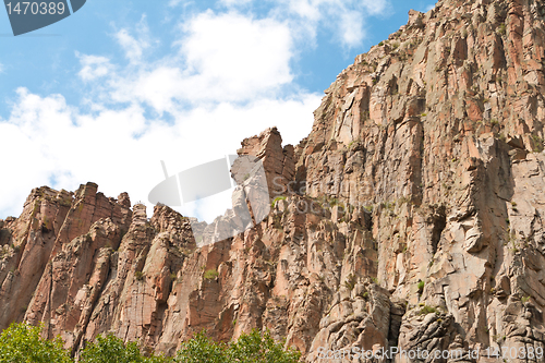 Image of Cimarron Canyon Cliff Sangre de Cristo Mountain US