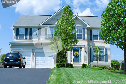 Image of Vinyl Siding Single Family House Home Suburban MD