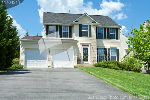 Image of Front View Vinyl Siding Single Family House MD