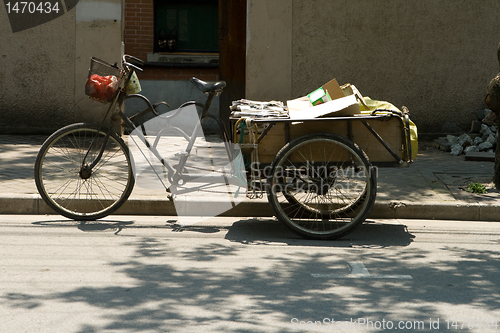 Image of Three Wheeled Bike Trike Cart Transportation China