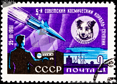 Image of Space Dog Chernushka Sputnik 9 Rocket