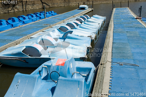 Image of Pedal Boats Tied Dock Tidal Basin Washington DC