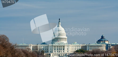 Image of US Capitol Building Winter Washington DC USA