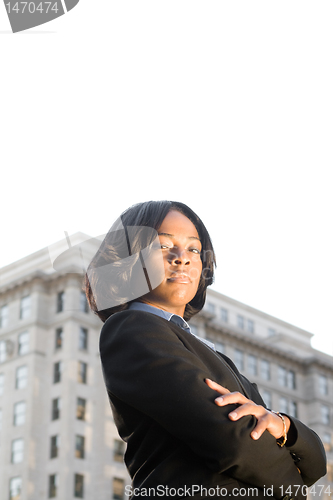 Image of Tough African American Businesswoman Arms Crossed