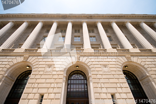 Image of Imposing Facade of IRS Building Washington DC USA