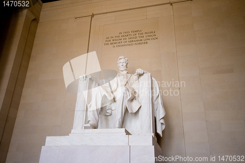 Image of Lincoln Memorial Statue Washington DC USA