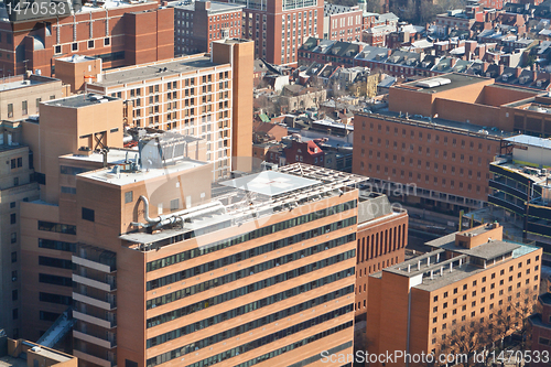 Image of Tall Brick Buildings Helipad Philadelphia PA USA