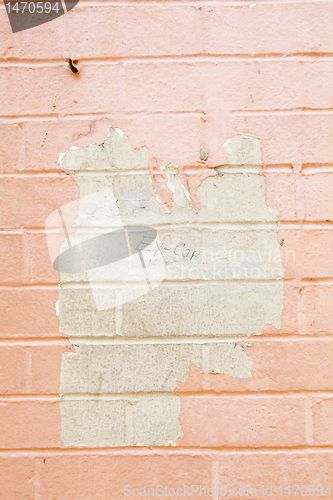 Image of XXXL Full Frame Painted Brick Wall Peeling Paint Cop