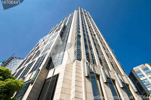 Image of Modern Skyscraper in Downtown Puxi Shanghai China