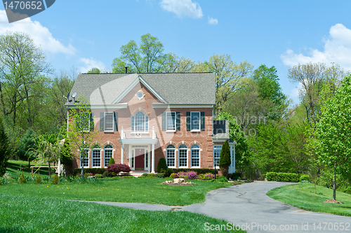 Image of Brick Single Family House Home Suburban MD USA