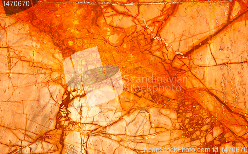 Image of Orange Numidian Sanguine Marble, Cracks Full Frame