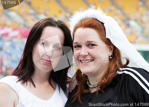 Image of Bride and friend