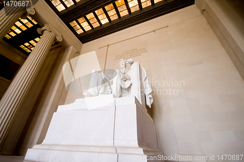 Image of Lincoln Memorial Statue Washington DC USA