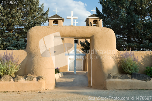 Image of Entrance Cross, San Francisco de Asis Church Mission Ranchos Tao