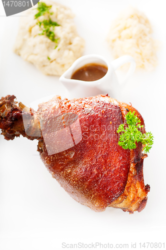 Image of original German BBQ pork  knuckle