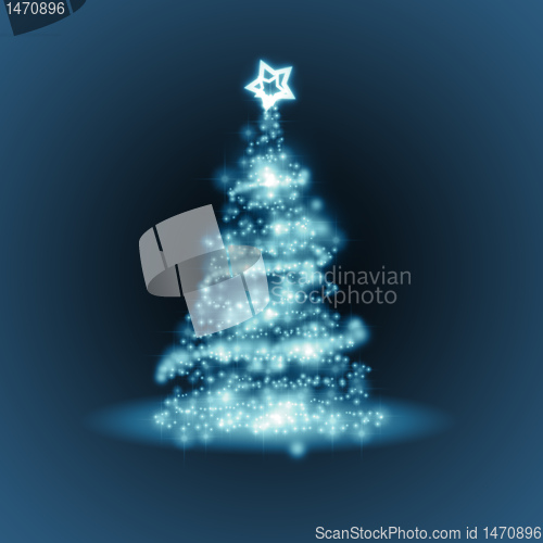 Image of blue christmas tree