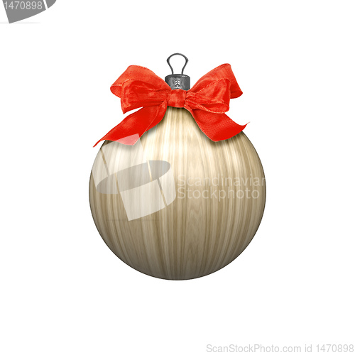 Image of wooden christmas ball