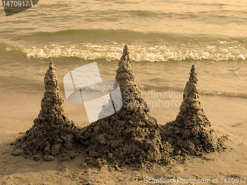 Image of three sand towers 