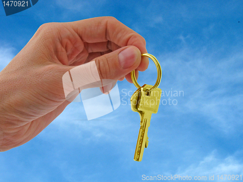 Image of hand holding keys