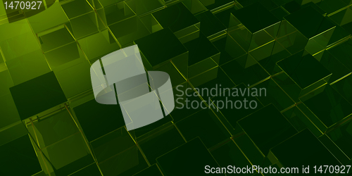 Image of green cubes