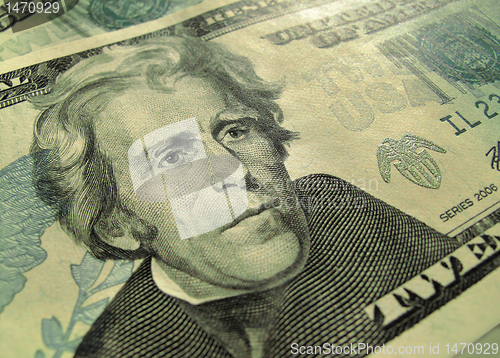 Image of twenty american dollars