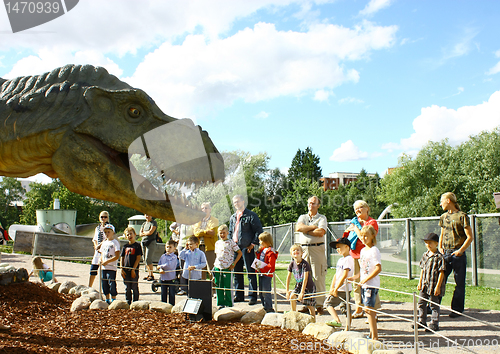 Image of Dinosaur exhibition in Finnish Science Centre Heureka