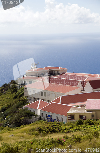 Image of typical architecture houses Saba Dutch Netherlands  Antilles