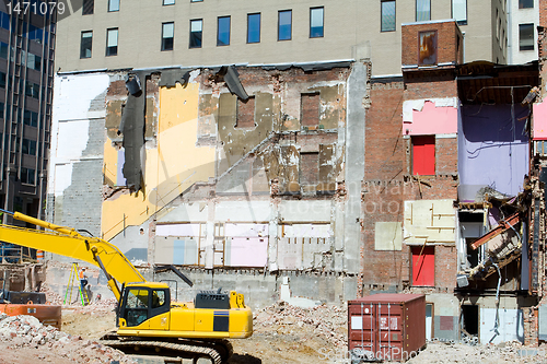 Image of Building Demolition Underway Heavy Equipment DC