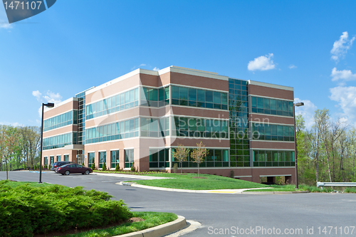 Image of Modern Cube Office Building Parking Suburban MD