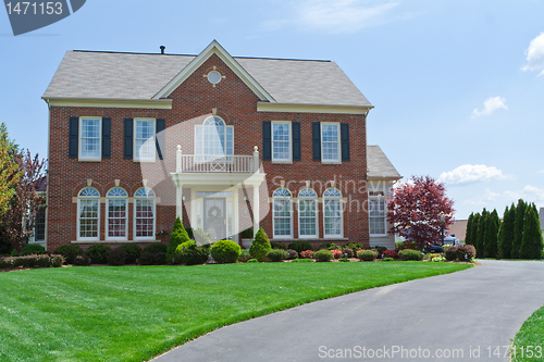 Image of Brick Faced Single Family House Home MD USA
