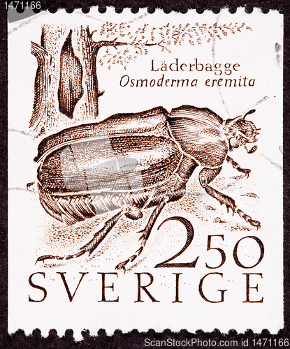 Image of Sweden Swedish Postage Stamp Hermit Beetle Osmoderma Eremita LÃ¤