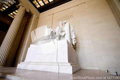 Image of Lincoln Memorial Statue Washington DC USA