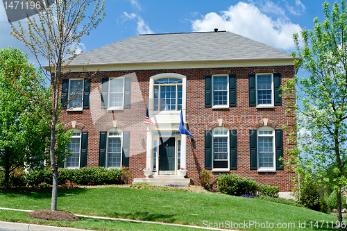 Image of Brick Single Family House Home Suburban MD USA